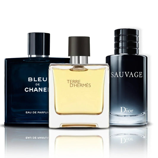 Zestaw 3 Perfum | Bleu de Chanel, Terre d'Hermès i Sauvage (100 ml)